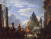 Giovanni Paolo Pannini Roman Ruins with Figures USA oil painting artist